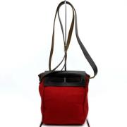 Pre-owned Canvas shoulder-bags Hermès Vintage , Red , Dames