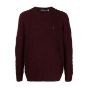 Gebreide Mouw Pullover Polo Ralph Lauren , Red , Heren