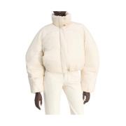 Off White Cropped Puffer Jacket Jacquemus , White , Dames