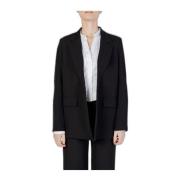 Polyester Blazer Dames Jas Collectie Sandro Ferrone , Black , Dames