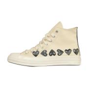 Hart Lage Top Sneakers Comme des Garçons Play , Beige , Heren