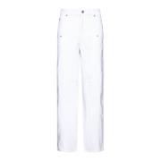 Witte Straight-Leg Katoenen Jeans Isabel Marant Étoile , White , Dames