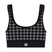 Sportbeha met Monogram Amiri , Black , Dames