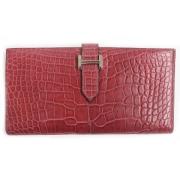 Pre-owned Leather wallets Hermès Vintage , Red , Dames