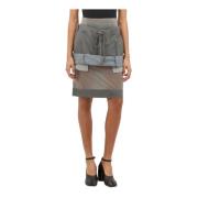 Gelaagde Midi Rok Maison Margiela , Gray , Dames