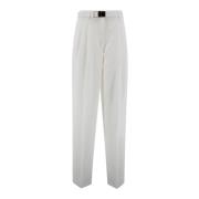 Witte Cady Broek met Franse Zakken Max Mara Studio , White , Dames