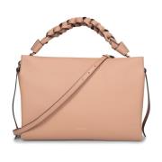 Gevlochten Handvat Leren Tas Coccinelle , Beige , Dames