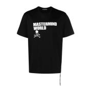 Logo Print Katoenen T-Shirt Zwart/Wit/Goud Mastermind World , Black , ...