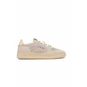 Easeknit Sneakers met Zwarte Mesh Bovenwerk Autry , Beige , Heren