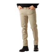 Slimmy Stretch Sateen Heren Broek 7 For All Mankind , Beige , Heren