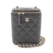 Pre-owned Leather chanel-bags Chanel Vintage , Black , Dames