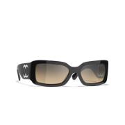 Gradient Grey Gepolariseerde Zonnebril - Iconische Stijl Chanel , Blac...