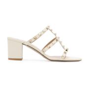 Witte Rockstud Sandalen Elegante Stijl Valentino Garavani , White , Da...