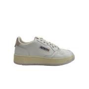 Beige Leren Medalist Manden Autry , White , Dames