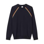 Gestreepte Raglan Sweatshirt in Marineblauw Katoenmix Paul Smith , Blu...