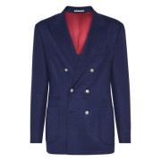 Elegante Blazer voor Stijlvolle Outfits Brunello Cucinelli , Blue , He...