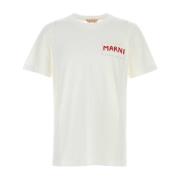 Wit Jersey T-shirt Marni , White , Heren