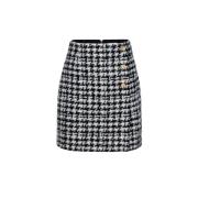 Houndstooth A-Lijn Rok Nina Ricci , Multicolor , Dames