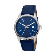 Multicolor Heren Analoge Leren Horloge Just Cavalli , Blue , Heren