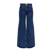 Blauwe Bootcut Katoenen Jeans & Broeken Only , Blue , Dames