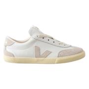 Braziliaanse Volleybal Leren Sneakers Veja , White , Dames