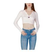 Roze polyester blend dames trui Tommy Jeans , Pink , Dames