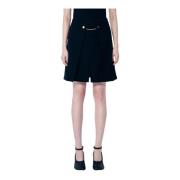 Rok met goudkleurige knopen Ganni , Black , Dames