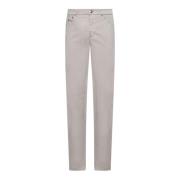 Italiaanse pasvorm beige katoenen gabardine broek Brunello Cucinelli ,...