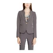 Elastane Blend Blazer Rinascimento , Gray , Dames