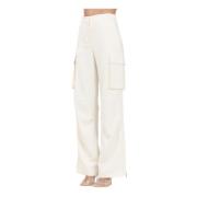 Cargo Crème Broek Moderne Stijl Patrizia Pepe , Beige , Dames