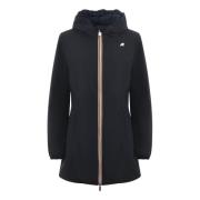 Omkeerbaar jack met capuchon en logo K-Way , Black , Dames