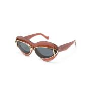 Lw40119I 66A Sunglasses Loewe , Brown , Dames