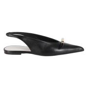 Platte Slingback Strik Sandalen Lanvin , Black , Dames