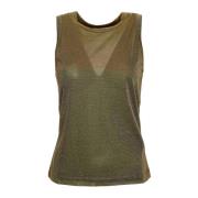 Lurex Tank Top Olina Drykorn , Green , Dames