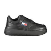 Zwarte Polyester Casual Sneaker voor Vrouwen Tommy Hilfiger , Black , ...