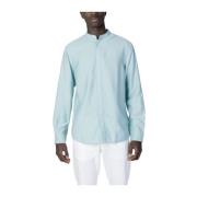 Lange mouwen viscose blend overhemd Antony Morato , Green , Heren