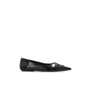 Leren ballerina's Marc Jacobs , Black , Dames