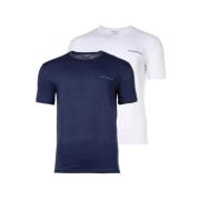 Bicolor katoenen T-shirt herenondergoed Emporio Armani , Multicolor , ...