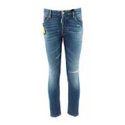 Blauwe Skater Jeans voor Heren Dsquared2 , Blue , Heren