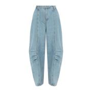 Jeans met stiksels op de benen Rotate Birger Christensen , Blue , Dame...