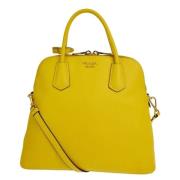 Pre-owned Leather prada-bags Prada Vintage , Yellow , Dames