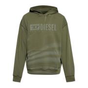 Sweatshirt S-Boxt-Hood-R9 Diesel , Green , Heren