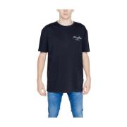 Zwart Katoenen Heren T-Shirt Tommy Jeans , Black , Heren