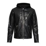 Leren jas Harwood AllSaints , Black , Heren