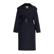 Wollen trenchcoat Bottega Veneta , Blue , Dames