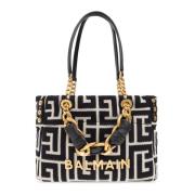 Tas 1945 Zacht Klein in shopper stijl Balmain , Black , Dames