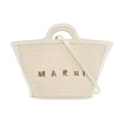 Elegante Geweven Handtas Marni , Beige , Dames