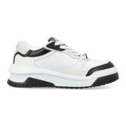 Zwart Wit Sneakers Grieks Motief Aw24 Versace , White , Heren