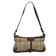 Pre-owned Canvas shoulder-bags Burberry Vintage , Beige , Dames