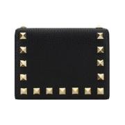 Studded Leren Portemonnee met Meerdere Compartimenten Valentino Garava...